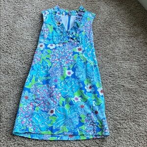 Lilly Pulitzer Blue and Pink Floral Mini Dress